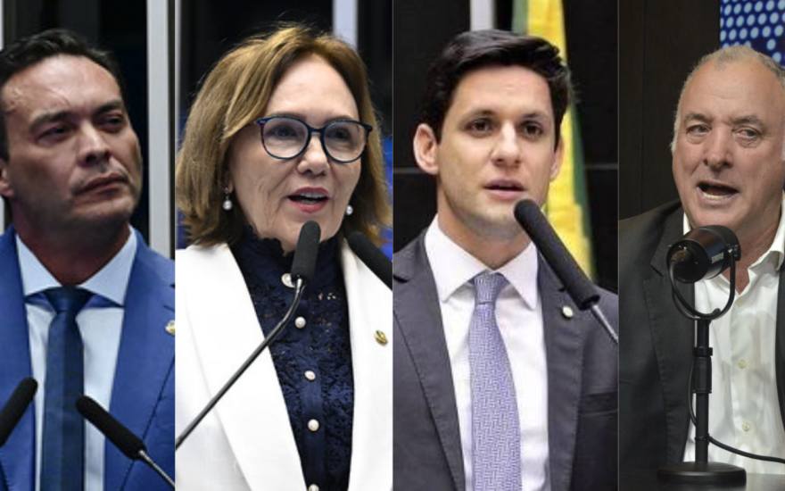 Candidatos ao Senado analisados pela pesquisa | Montagem: Agora RN
