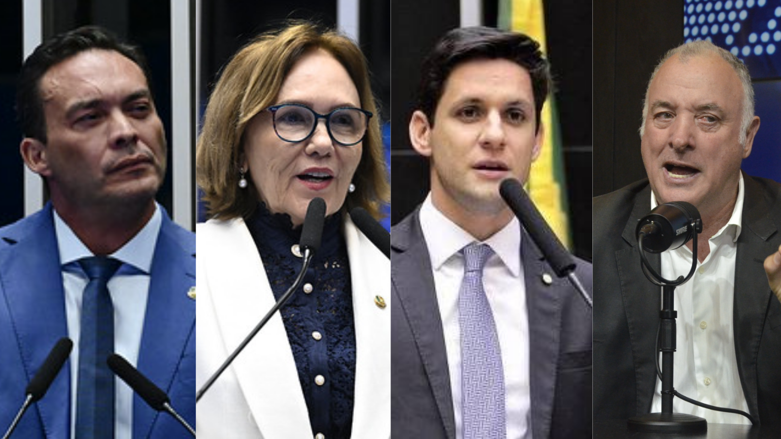 Candidatos ao Senado analisados pela pesquisa | Montagem: Agora RN