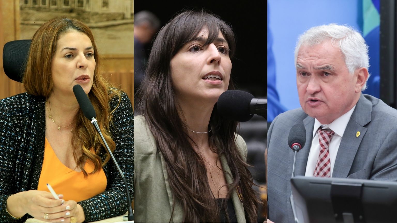Nina Souza, Natália Bonavides e General Girão | Montagem: Agora RN