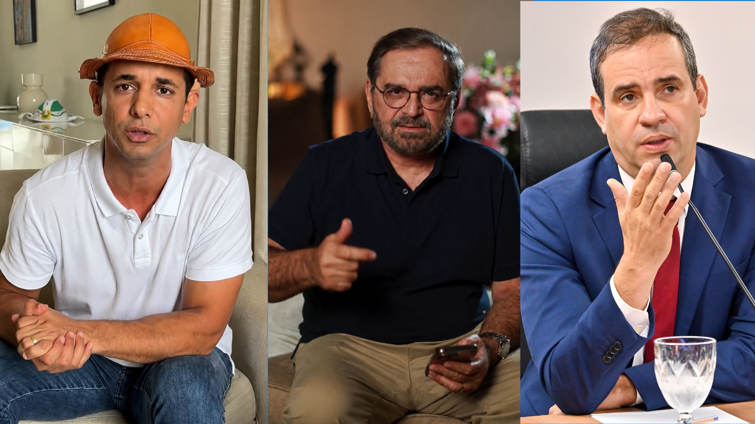 Allyson Bezerra, Álvaro Dias e Cadu Xavier | Montagem: Agora RN