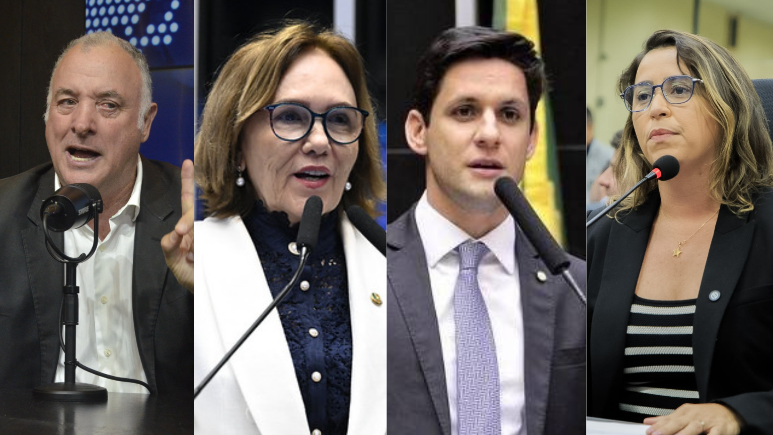 Candidatos ao Senado analisados pela pesquisa | Montagem: Agora RN
