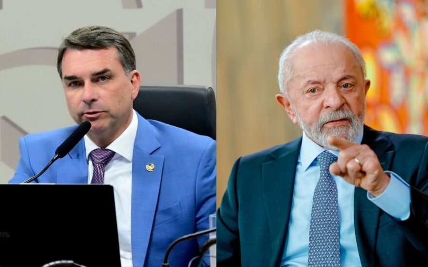Flávio Bolsonaro e Luiz Inácio Lula da Silva | Montagem: Agora RN