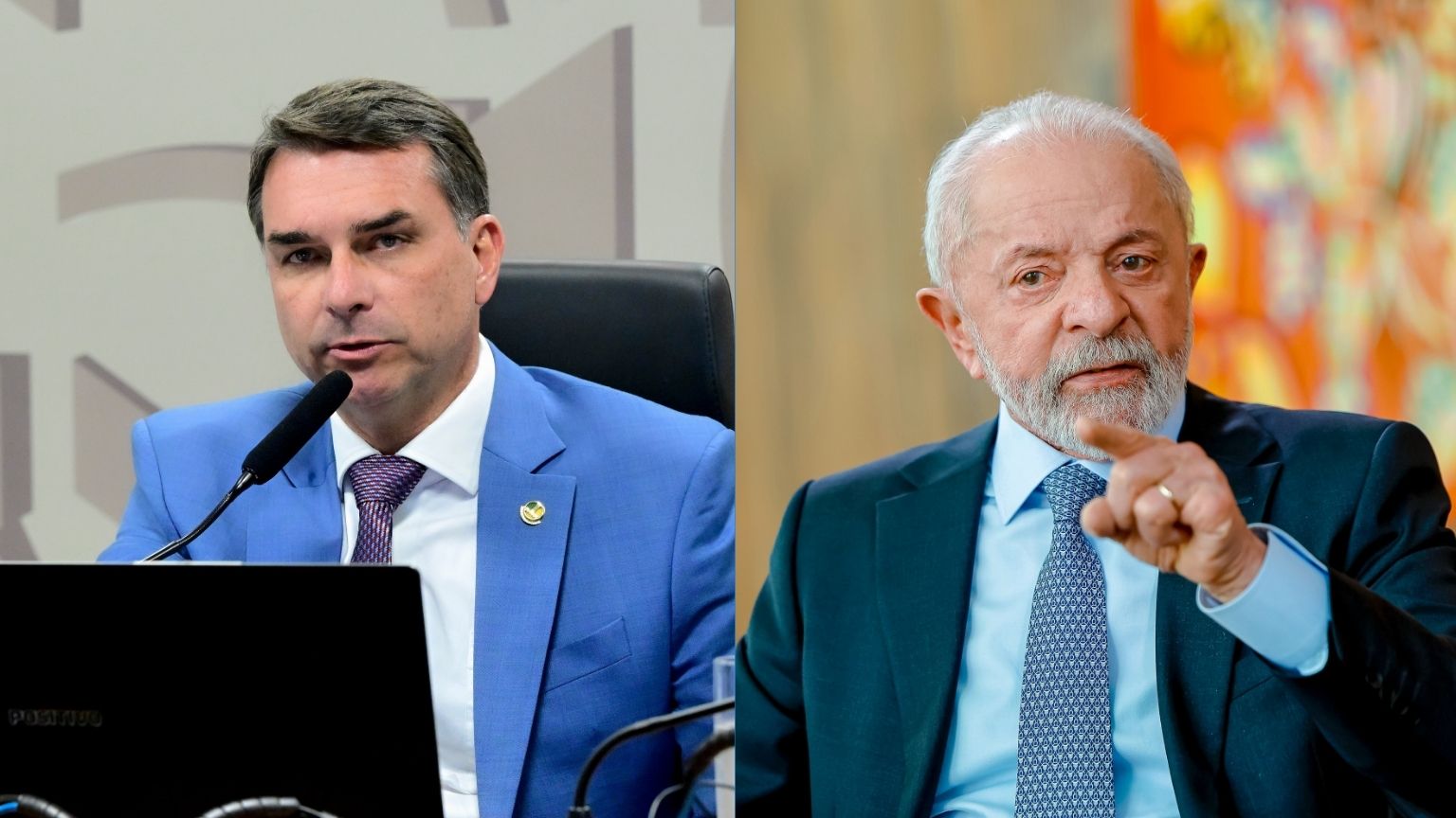 Flávio Bolsonaro e Luiz Inácio Lula da Silva | Montagem: Agora RN