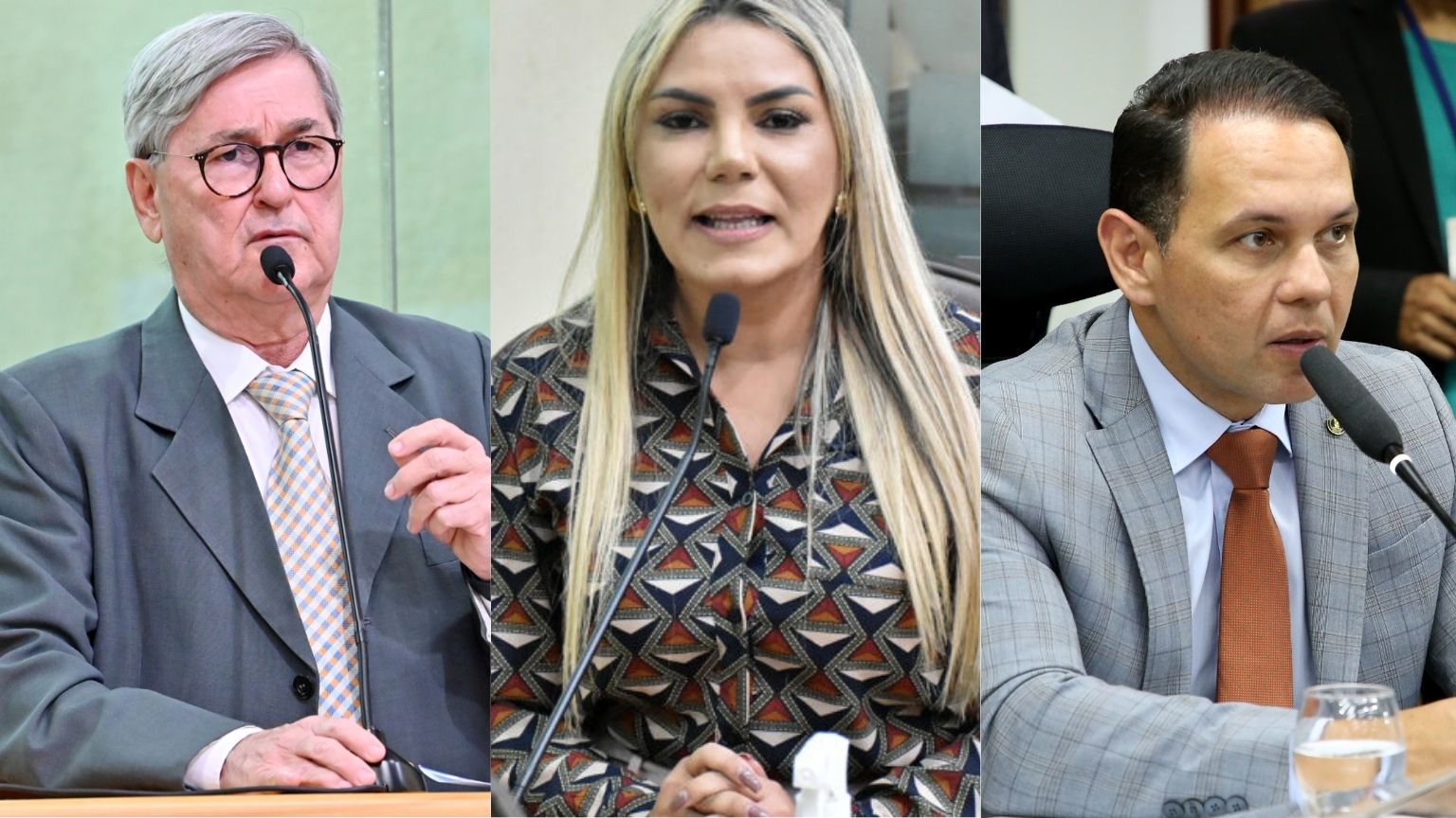 Tomba Farias, Eudiane Macedo e Kleber Rodrigues | Montagem: Agora RN