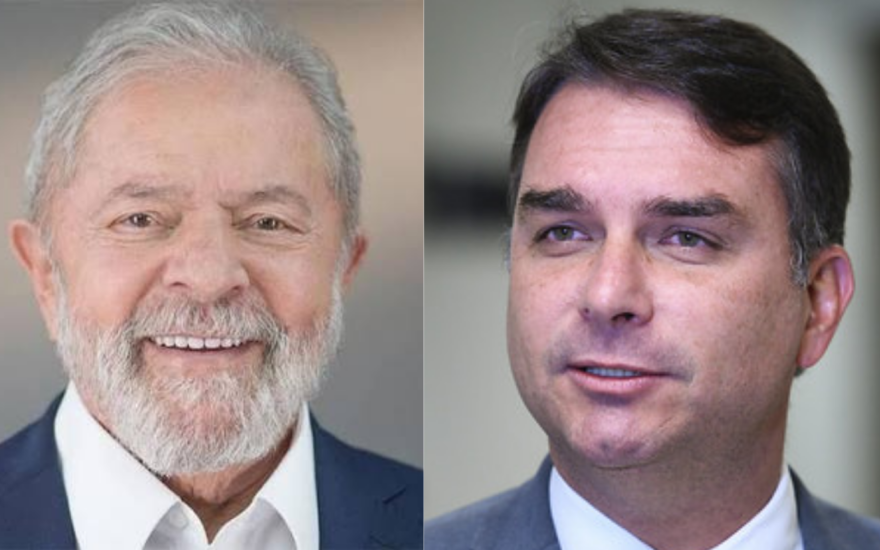 Luiz Inácio Lula da Silva e Flávio Bolsonaro | Montagem: Agora RN
